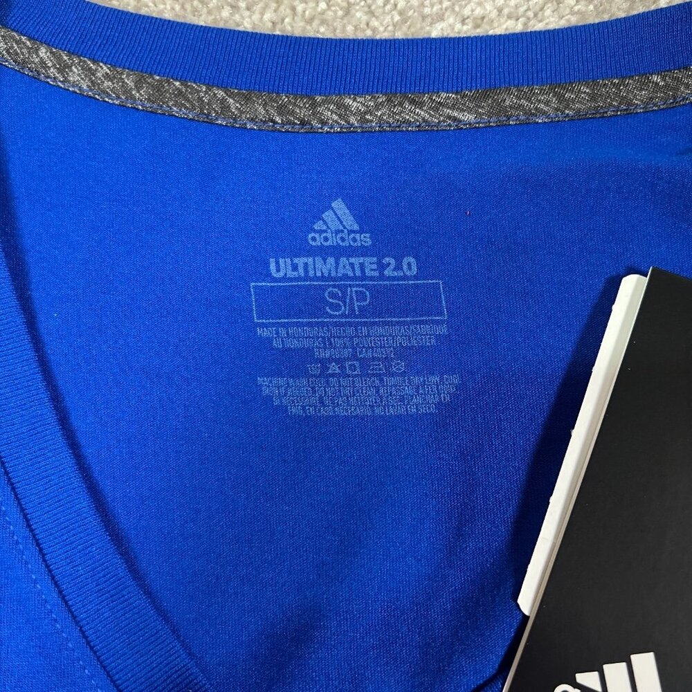 Adidas Womens S Blue New York Rangers NHL Hockey Ultimate 2 Short Sleeve Tee NWT - Picture 4 of 6